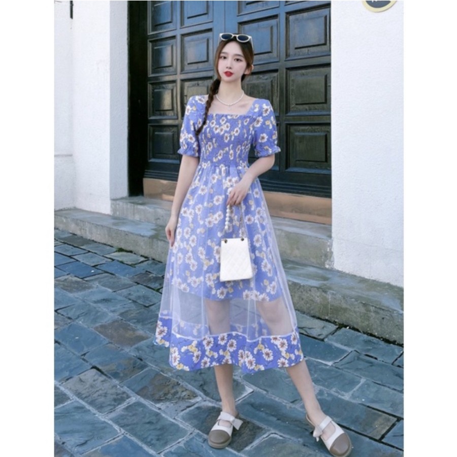 CASUAL MIDI KOREAN DRESS NEW COLLECTION ALL SIZE PREMIUM TILE VINTAGE