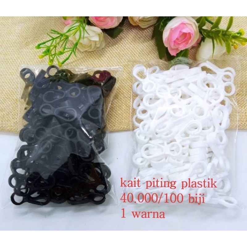 Pengait Plastik 100 pcs Kait Plastik KewKew Plastik Kait Plastik Warna Warni Kew Kew Hook Pengait