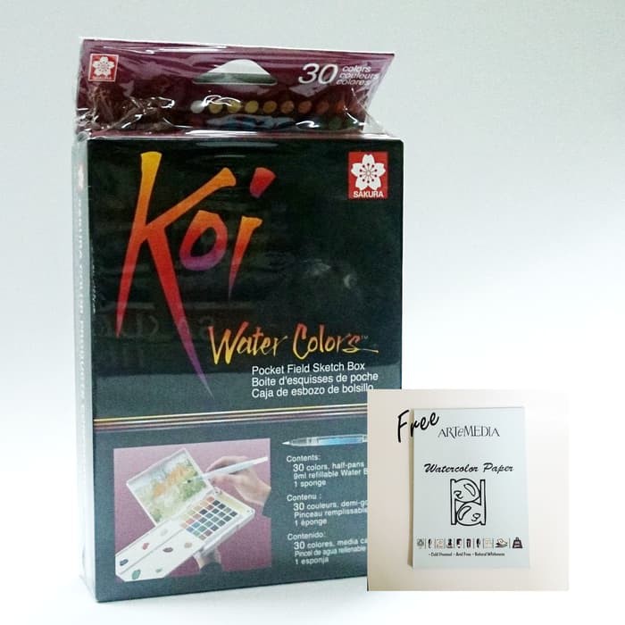 

SAKURA KOI WATERCOLOR POKET - 30 warna