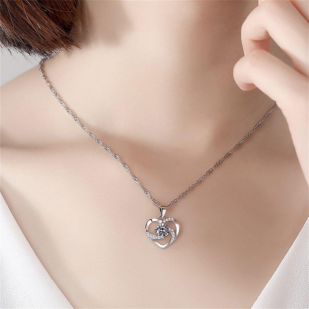Preva Liontin Kalung Liontin Perhiasan Wanita Kualitas Tinggi Gaya Korea925 Sterling Silver