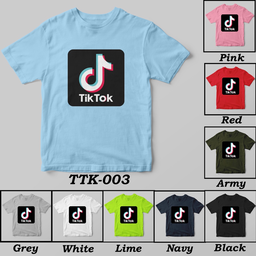 FREE CUSTOM NAMA !! Kaos TikTok Kualitas PREMIUM - BAHAN COMBED 30s