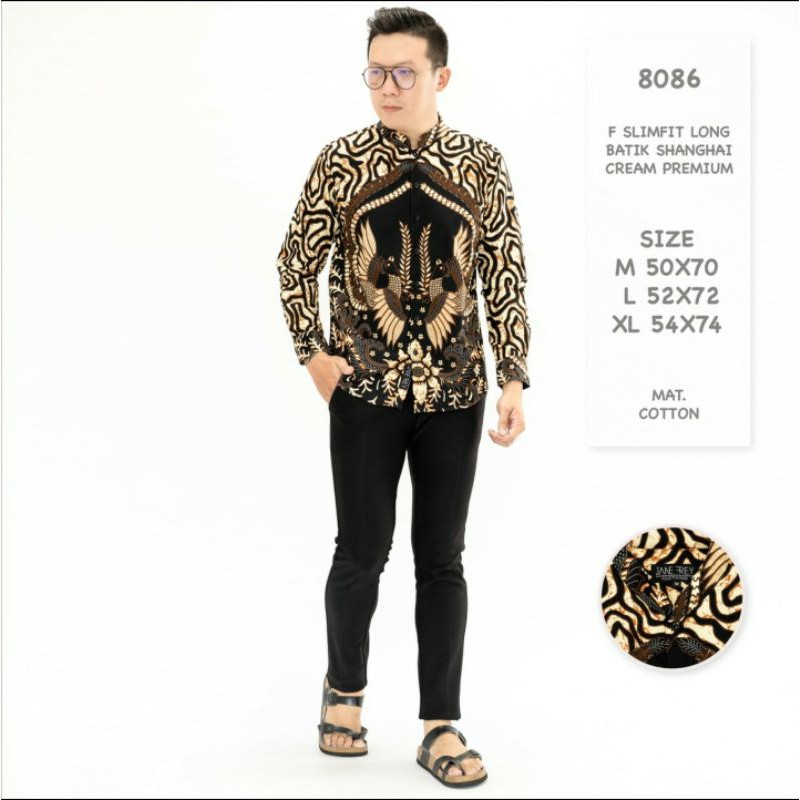 [BisaCod] Baju Koko Batik Pria Lengan Panjang