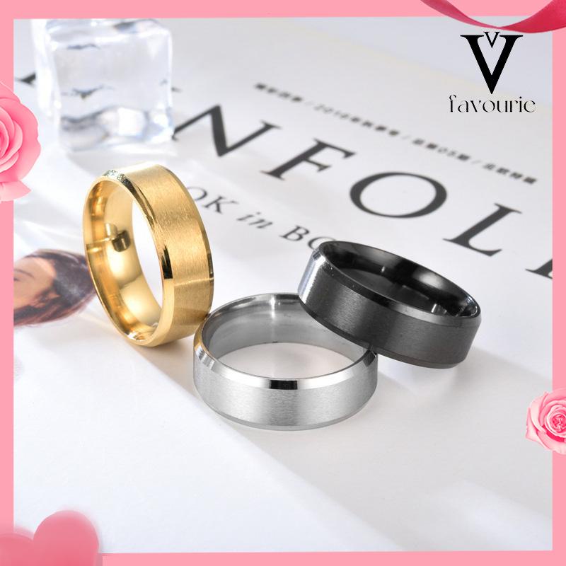 [COD]Cincin Jari Bahan Titanium Warna Hitam Emas Silver Untuk Pria-FA