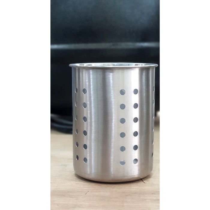 DAPUR PERALATAN MAKAN & MINUM TEMPAT SENDOK IKEA /CUTLERY HOLDER/ RAK SENDOK STAINLESS 10X12