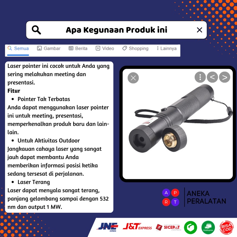 Laser Leser Hijau Green Laser Pointer Jarak Jauh 303 Baterai Charge ORIGINAL