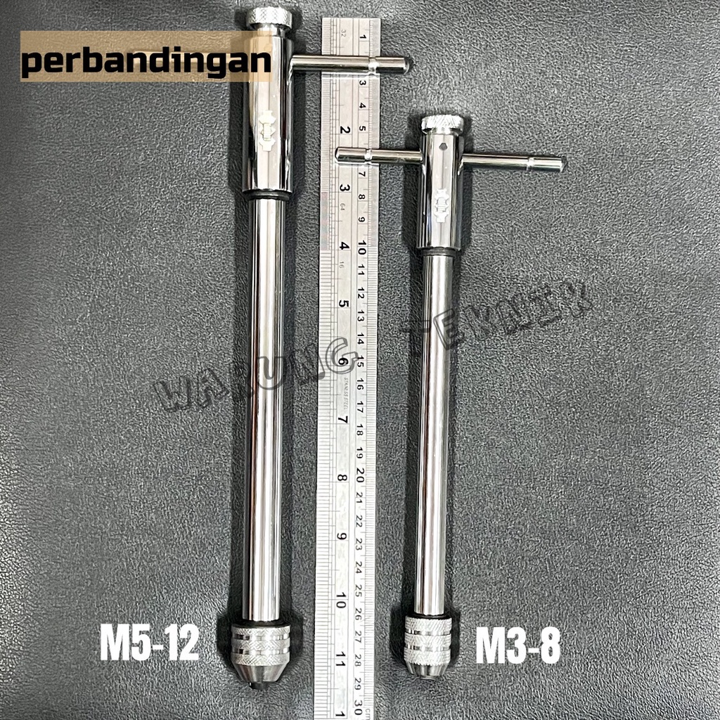 RATCHET TAP WRENCH SHORT LONG M3-8 M5-12 / GAGANG HAND TAP PANJANG PENDEK M3 - M8 / M5 - M12