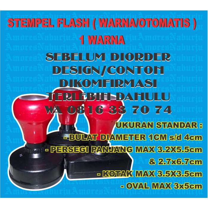 

Murah Stempel Flash ( Warna/Otomatis ) 1 Warna Bergaransi
