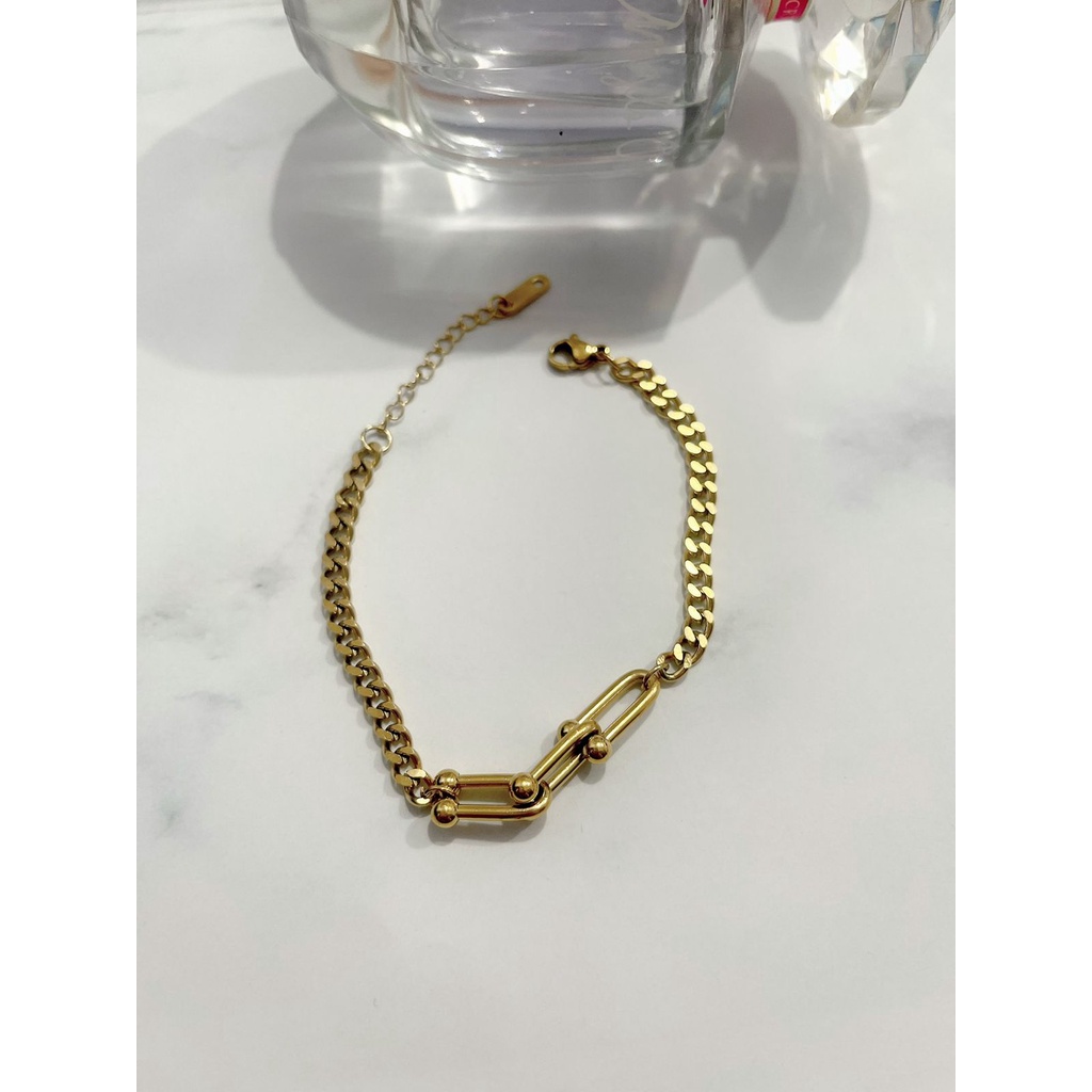 COD! gelang tangan titanium tifani sisik naga anti karat / gelang sisik naga import