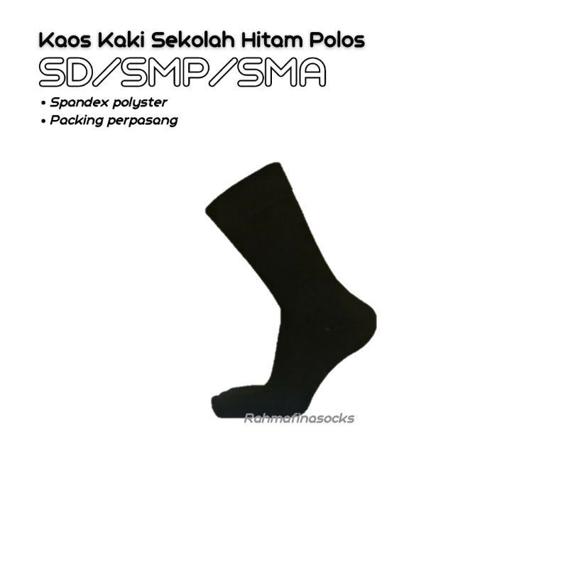 KAOS KAKI SD SMP SMA KANTOR / KAOS KAKI HITAM POLOS