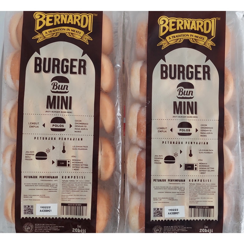 

BERNARDI ROTI BURGER MINI ISI 20 Pcs