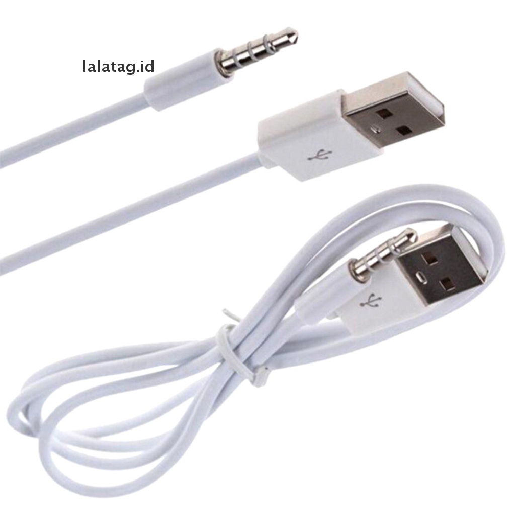 (Flyag) Kabel Charger AUX Audio 3.5mm Ke USB 2.0 Male Panjang 3.3FT Untuk MP3 Player