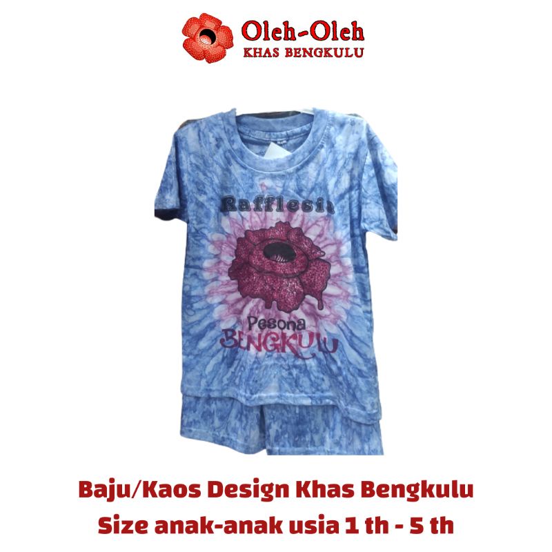 [Size Anak-Anak] Baju / Kaos Bunga Raffflesia / Oleh-Oleh Khas Bengkulu