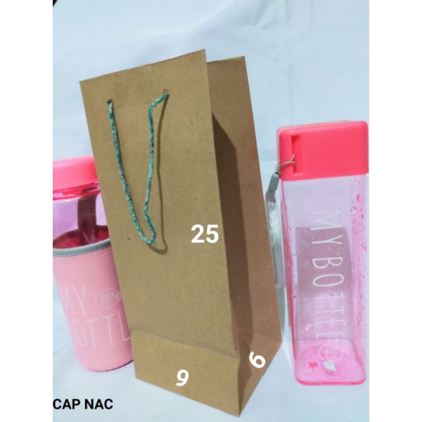 

Paper bag Ukuran botol polos / Paperbag / Tas Kertas / Goodie bag