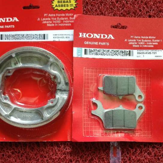 Large 2020♖ Paket Kampas rem dispad depan belakang VARIO, BEAT, SCOOPY, SPACY KVB KZL ¼