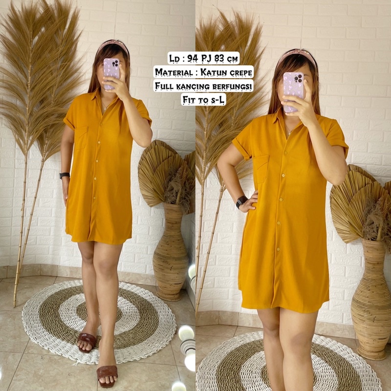 tunik button | tunik mini | dres tunik