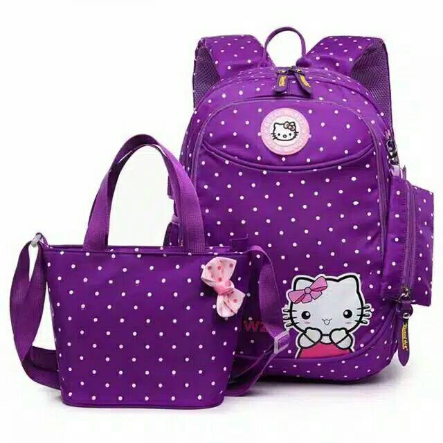 Backpack hellokity ransel anak 3in1