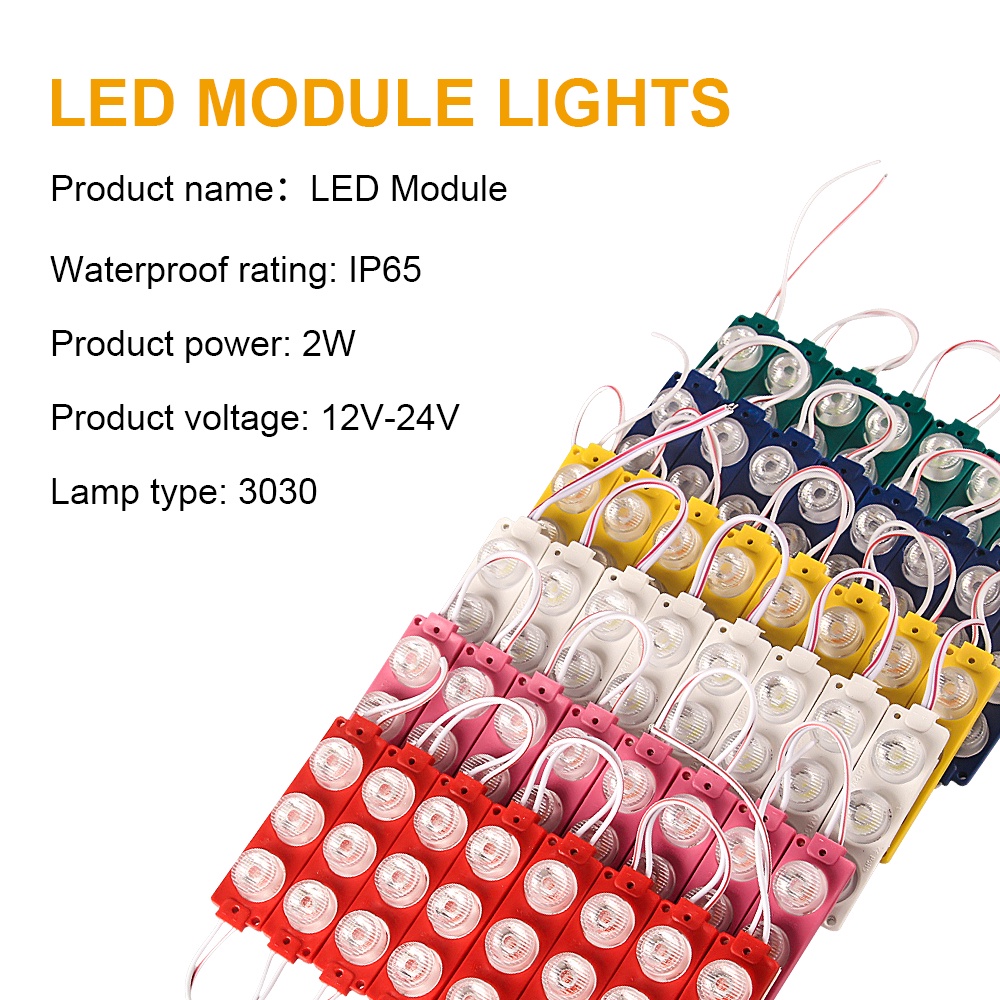 8pieces lampu kolong Modul led 7520 LED modul 24 volt 12 volt Mobil Truk Bus ETALASE NEON BOX