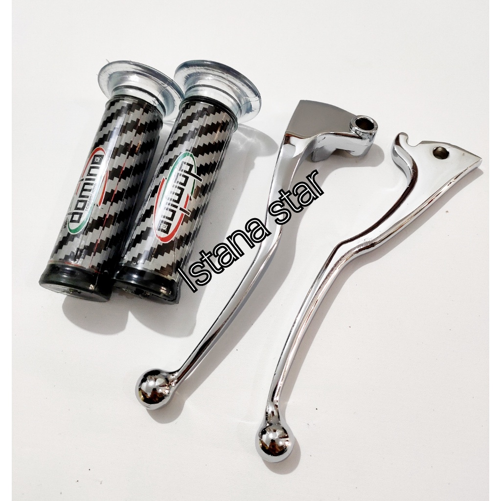 HANDLE REM CHROME CROME YAMAHA VIXION+GRIP CARBON