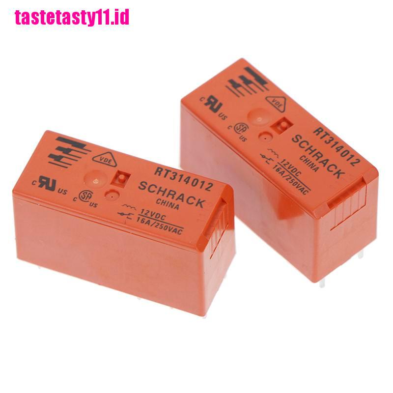 【TTID】2Pcs original RT314012 8pins 12V RT314012 16A 250VAC schrack relay new