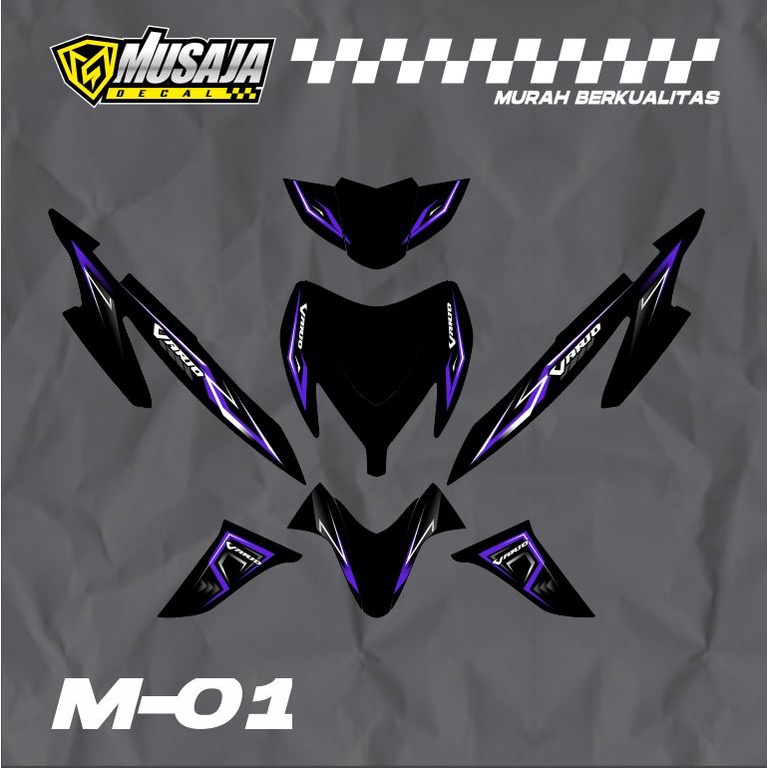 Decal Vario 110 CW Karbu - Dekal vario karbu fullbody