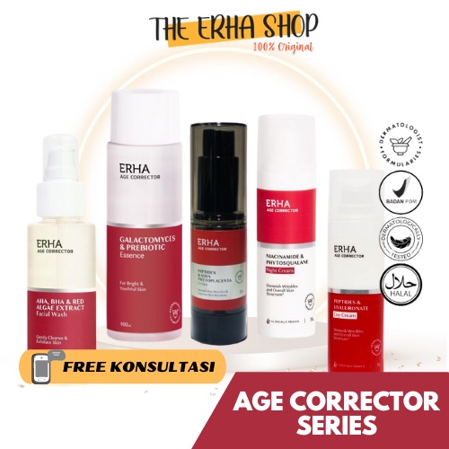 ERHA AGE CORRECTOR SKINCARE MENGENCANGKAN & MELAWAN PENUAAN | Age Corrector Serum | Age Corrector Es