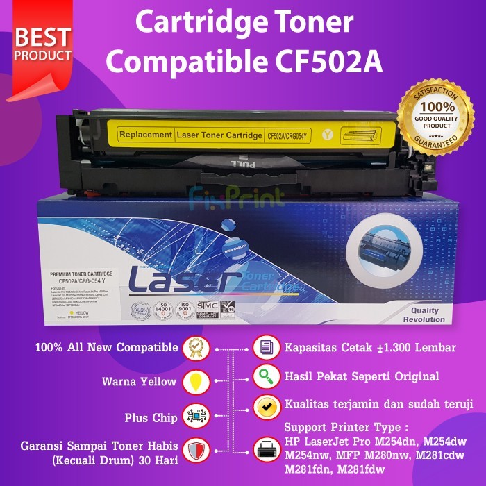 Cartridge Toner HP 202A CF500A Black Compatible Printer M254 M280 M281