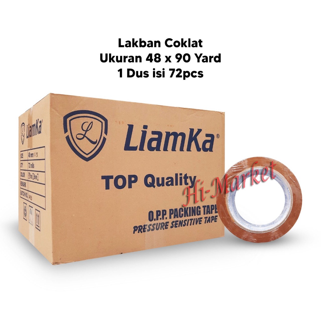 LAKBAN LIAMKA BENING &amp; COKLAT 48MM X 90Y / HARGA PER SATU PCS