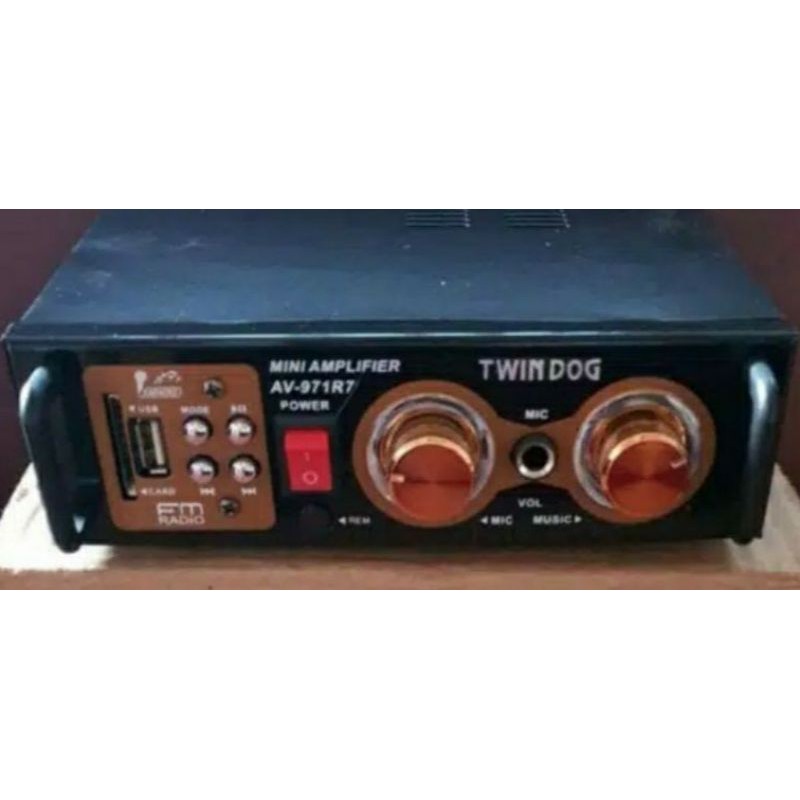 Twindog  , TD , AV 971R7 USB ,  Twin Dog   Ampli , Amply , Ampli power , Amplifier Remote