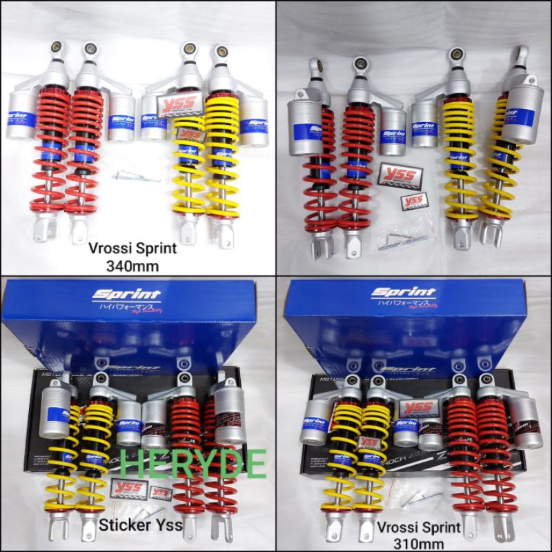 Shock Tabung New NMAX 2020 PCX XMAX AEROX155 N MAX Old Original VRossi Sprint 310mm 340mm Red Yellow