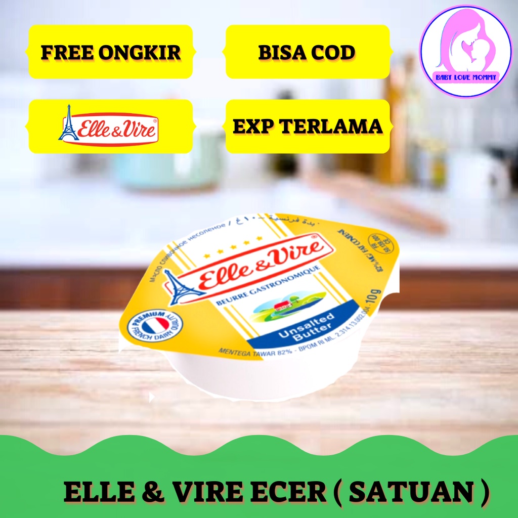 

Elle Vire Unsalted butter 10gr ECER (SATUAN) Untuk Lemak Tambahan Makanan pada MPASI BAYI