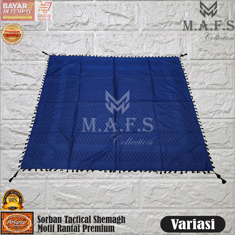 Sorban Shemagh Arab Motif Rantai Full Warna