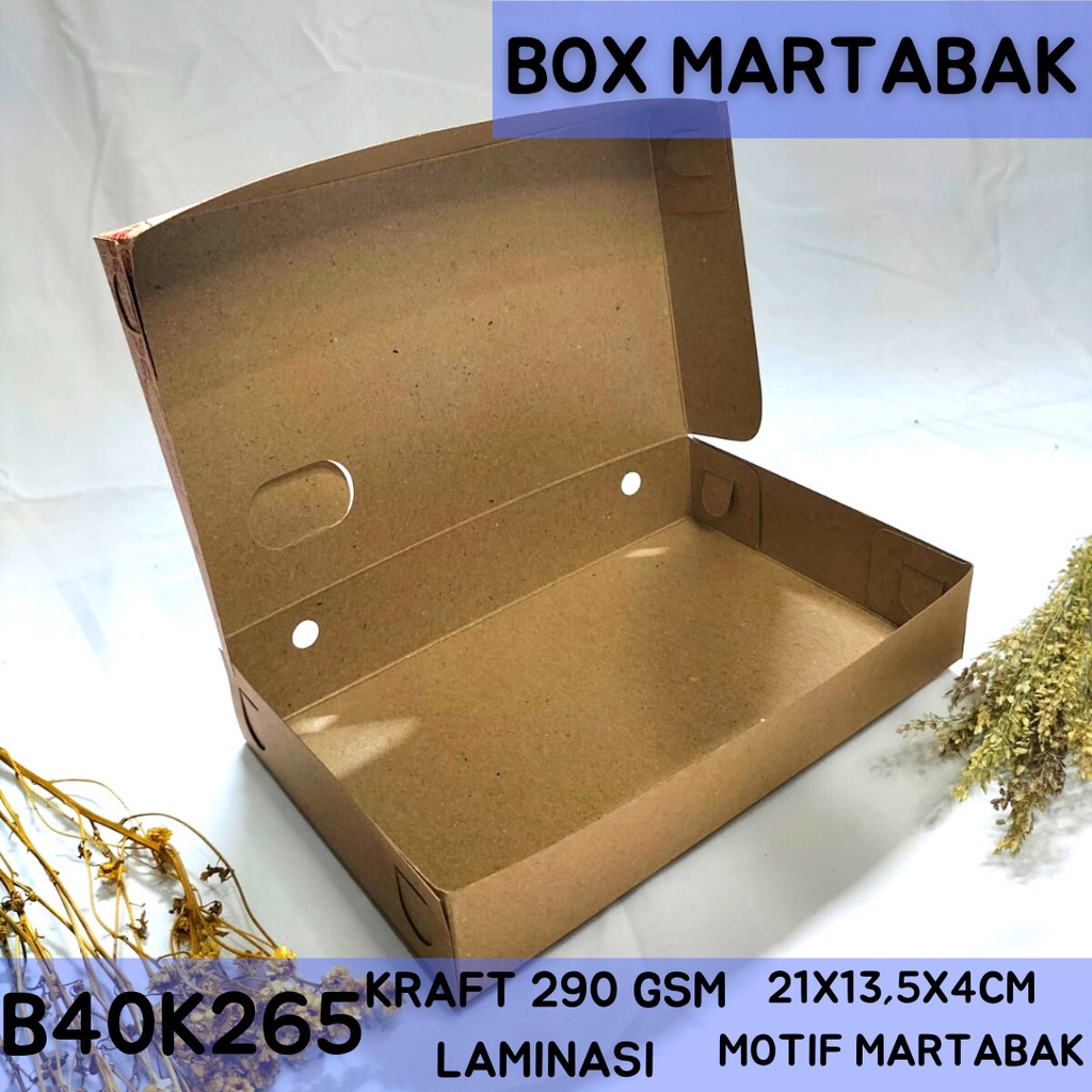 Dus Martabak Kardus Martabak Laminasi (B40K265-21X13.5X4 Cm)