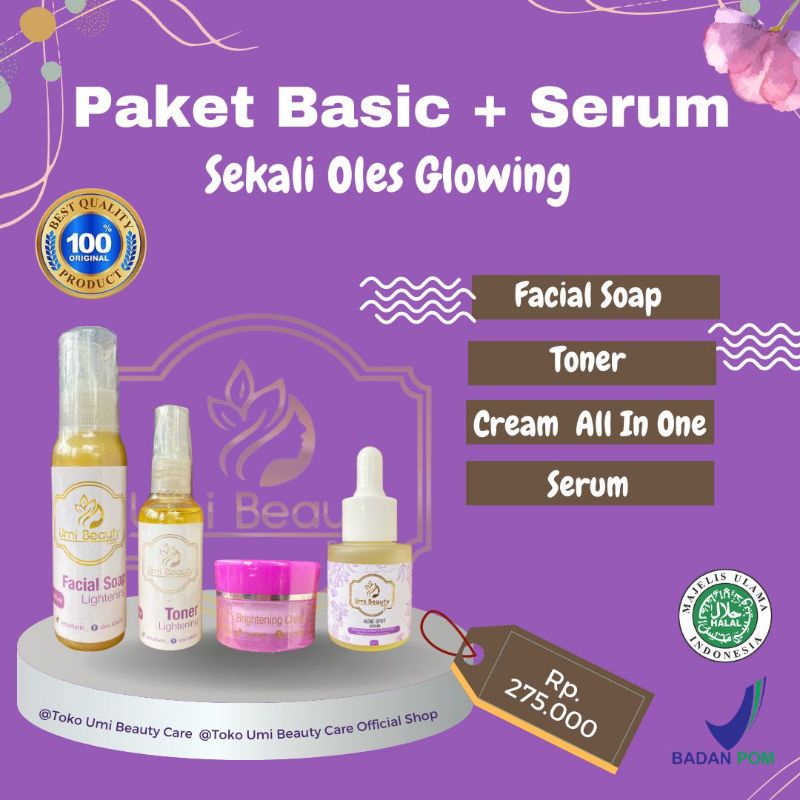 COD Set  lengkap ubc by umi alfatih umi beauty care brightening cream acne spot serum facial soap li
