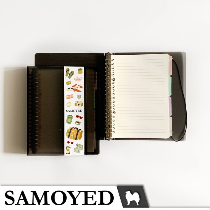 

READY Binder Note / Loose Leaf Binder A5 - 20 Ring Samoyed BNNT-11 - Black BERKUALITAS
