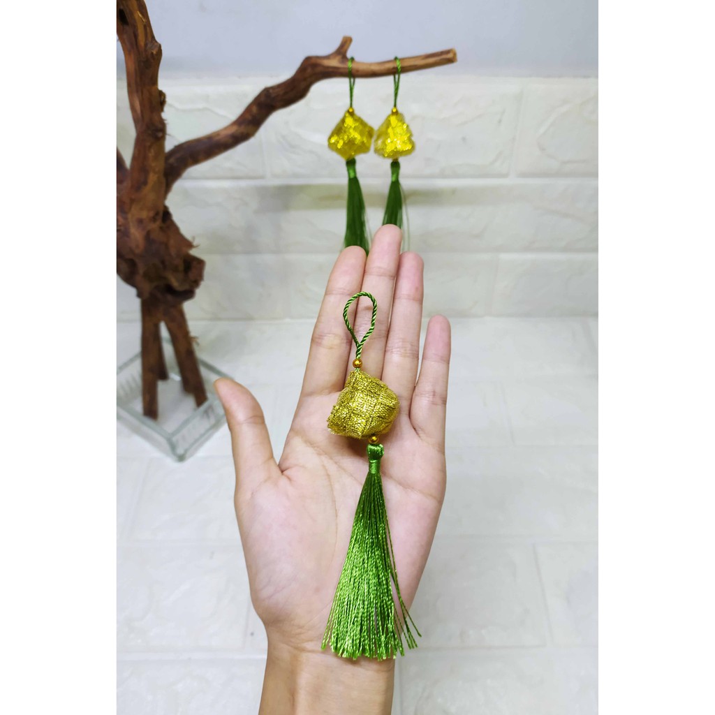 (3pcs) Gantungan Ketupat mini Gold- Gantungan Hiasan Lebaran