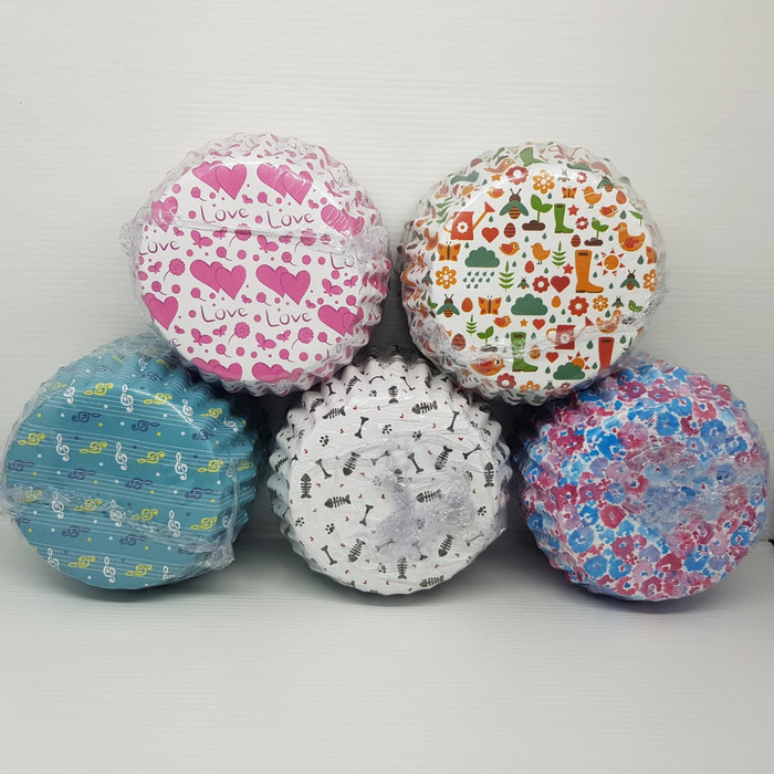 

MURAH kertas alas roti laminasi motif - Bunga Biru