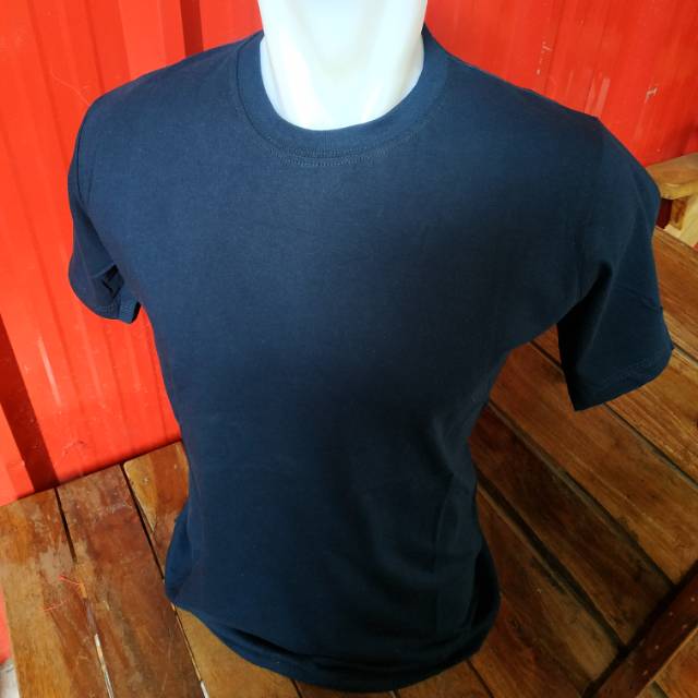 Kaos polos Biru  Navy  Harga  glosir bahan Cotton Combed 30s 