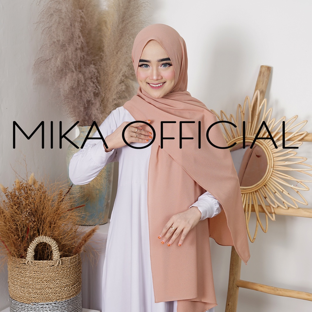 PASHMINA DIAMOND ||  PASHMIN NON TALI/TANPA TALI  POLOS DIAMOND PREMIUM QUALITY-TAN