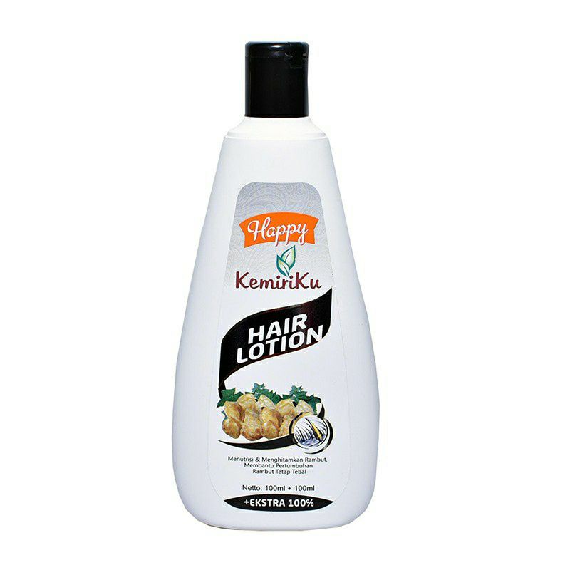 Happy  Kemiriku Hair Lotion 100ML+100ML / Nutrisi Super ampuh mengatasi rambut rontok 100% Original