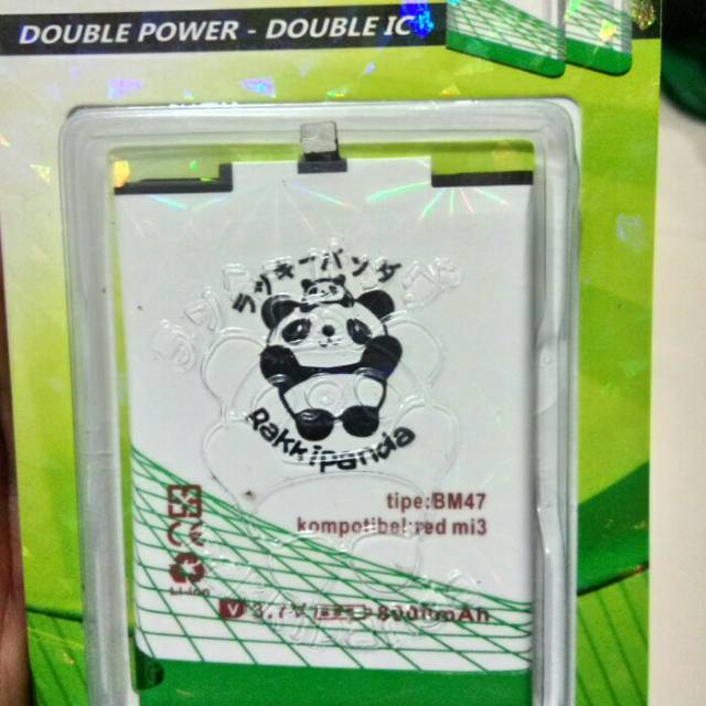 Baterai Batre Batrai Rakki Panda Double Power Xiaomi Redmi 3 BM47