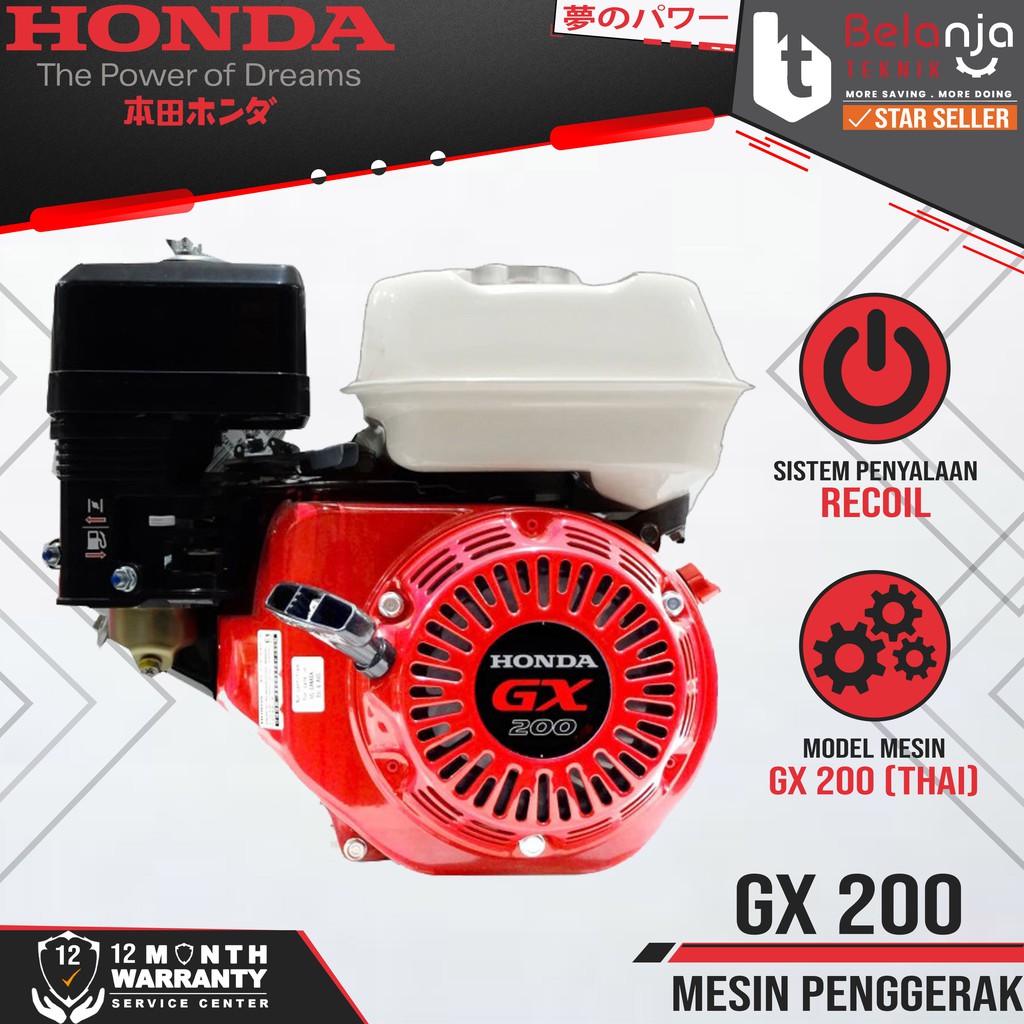 Jual Honda Mesin Penggerak Bensin Gx 0 Thailand Engine Serbaguna 6 5 Hp Gx0 Shopee Indonesia