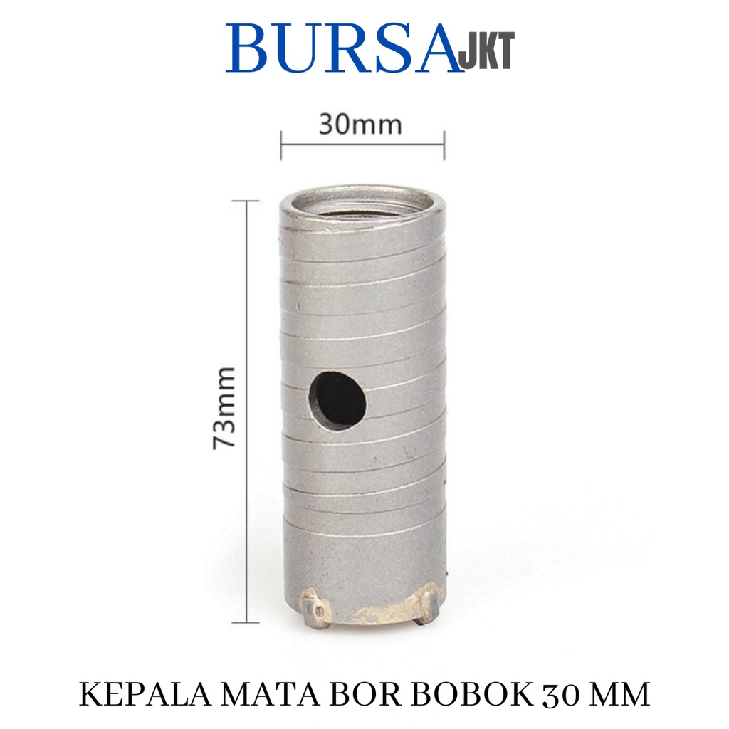 MATA BOR SET LUBANG HOLESAW 30 - 80 MM + KONEKTOR HOLLOW CORE SDS PLUS 110 MM