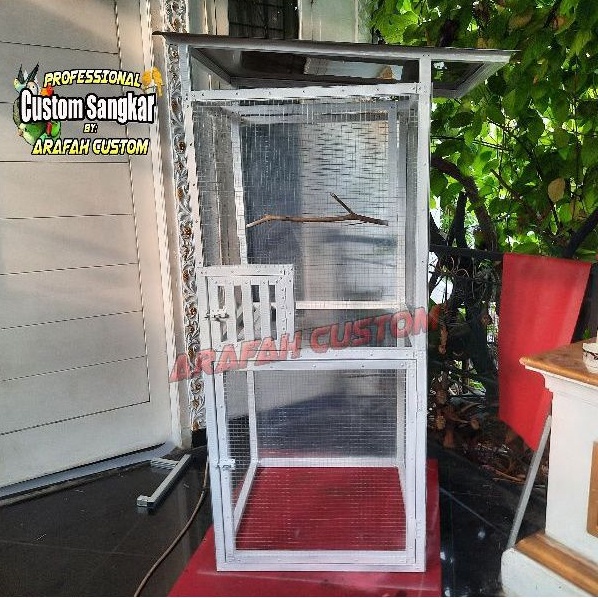 Sangkar Kandang Burung Kecil Ternak Koloni Semi Aviary Minimalis Lovebird Murai Kenari Kotak