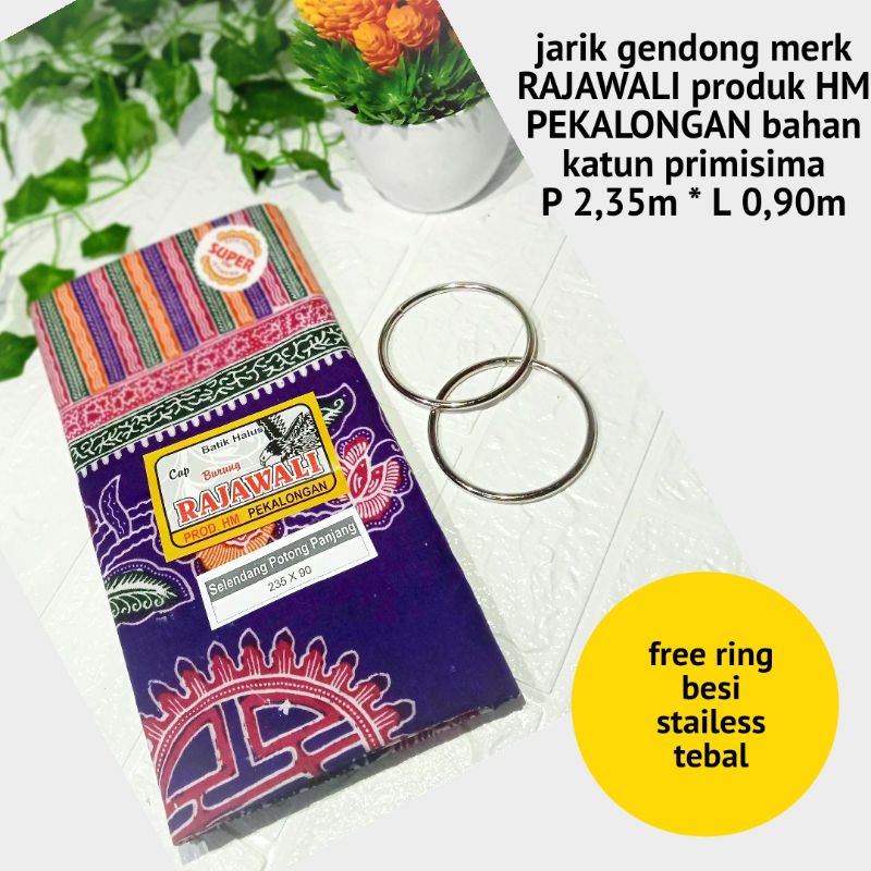jarik gendong free sepasang ring sling besi stainless tebal