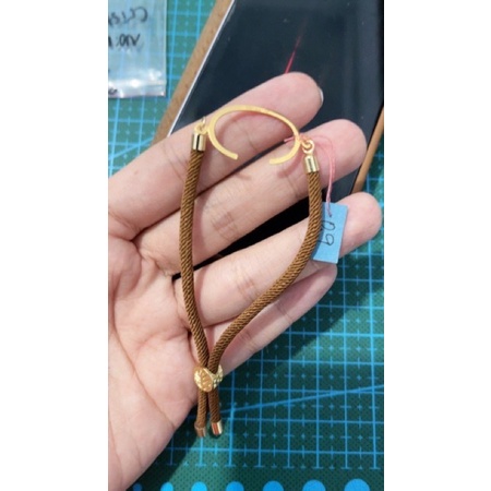 Promo Gelang kekinian emas asli Elegan model 2 in 1 ready huruf c dan huruf v