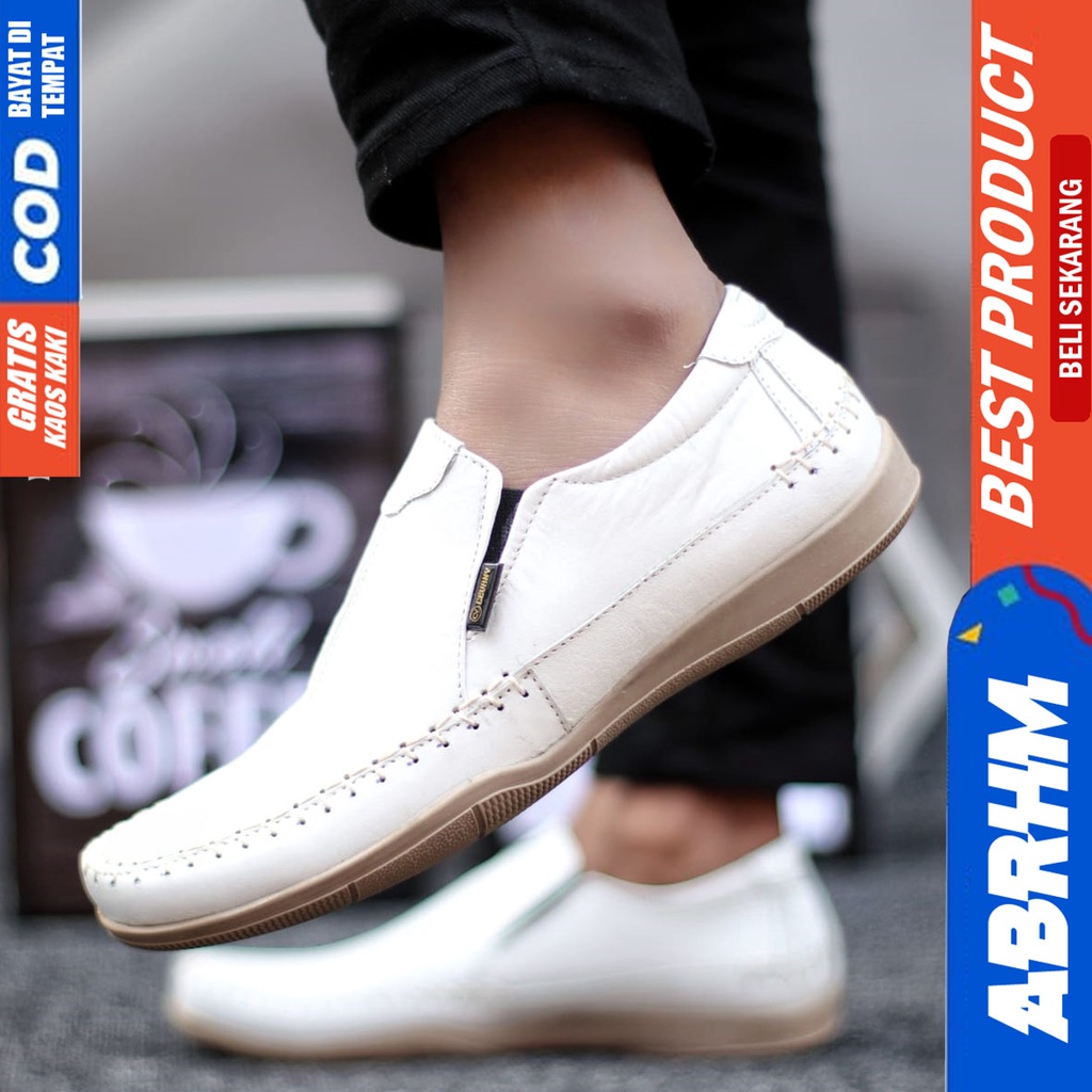 Sepatu Formal Hitam Pantofel Kulit Asli Kerja Pria ABRHM DIVOC