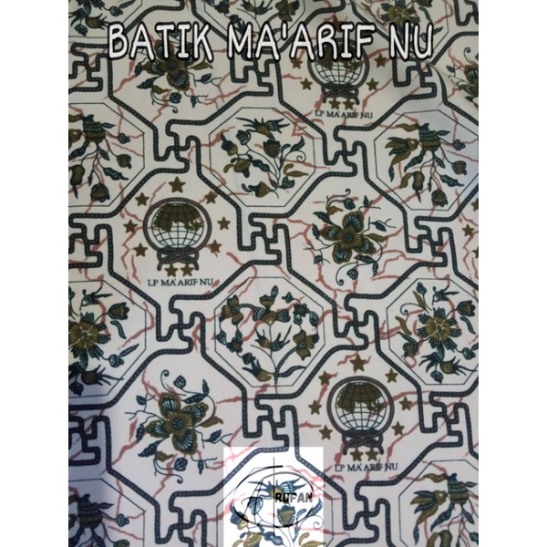 Kain Batik LP MA'ARIF NU Bahan Seragam Meteran