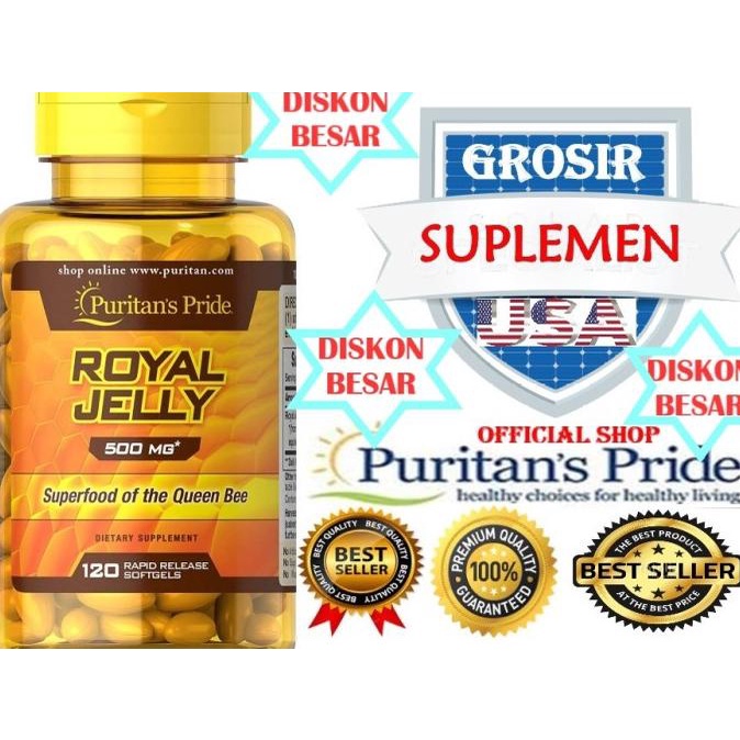 Cuci Gudang Awal Tahun JELLY ROYAL PURITAN 500 Mg ISI 120 Softgel Cuci Gudang Awal Tahun
