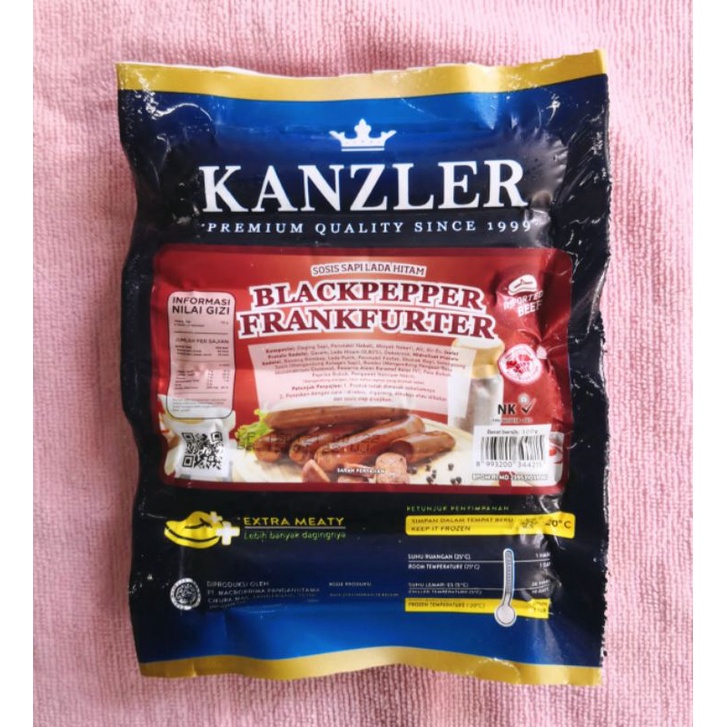 

Kanzler Blackpepper Frankfurter 300gr/sosis/frozen