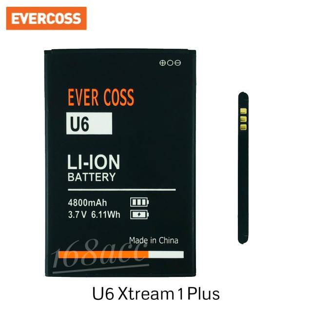 Baterai Batre Ever coss U6 Xtream 1 Plus Batere Evercoss U6